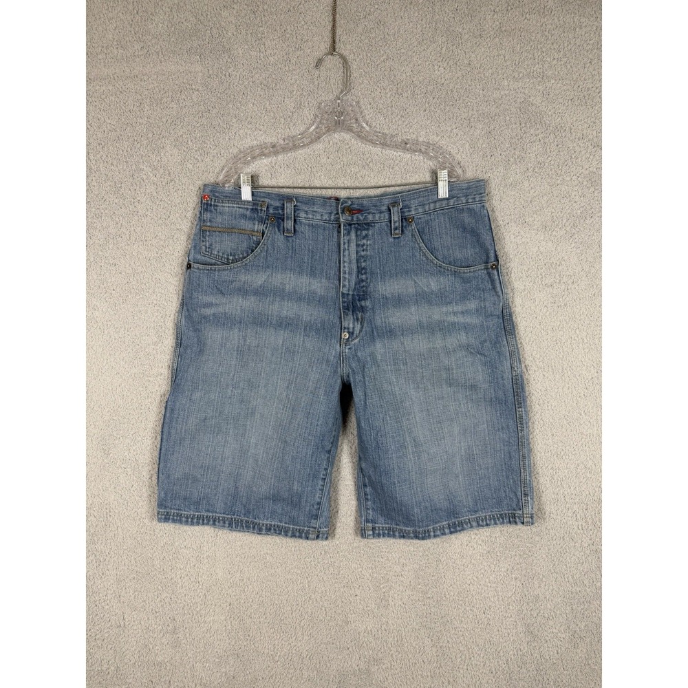 VTG Shady‎ Ltd Jeans Shorts Sz 38 Baggy Blue Denim Hip Hop Skate 90s Y2K Eminem